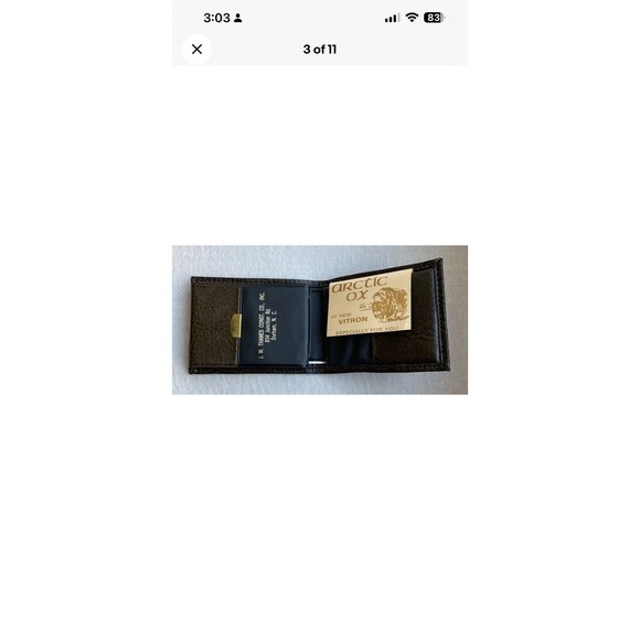 Vitronic Vitron Artic Ox Men’s Faux Leather Wallet vVntage 1980’s NEW - Picture 3 of 11